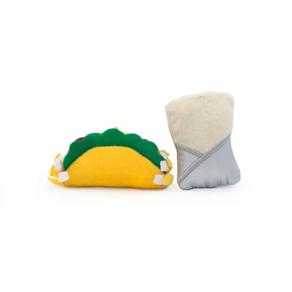 ZippyClaws® NomNomz® – Taco and Burrito Cat Toy - Serving 5