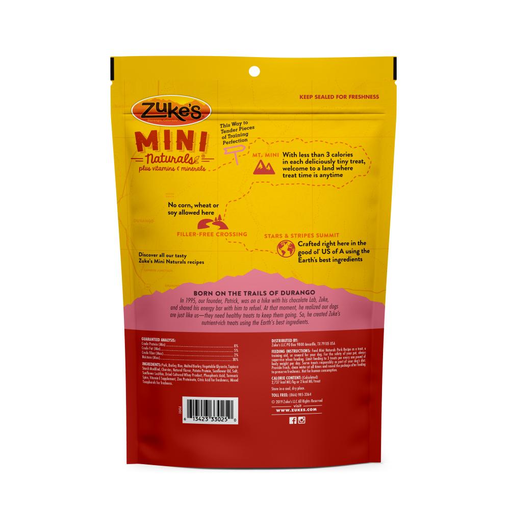 Zukes Roasted Pork Mini Naturals Dog Treats - Serving 5 Locations