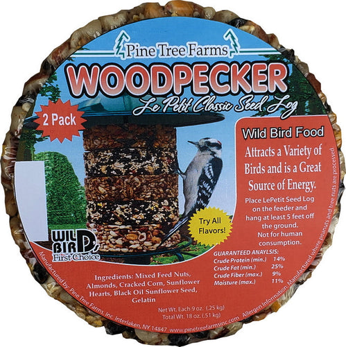 Pine Tree Farms Le Petit Woodpecker Classic Seed Log