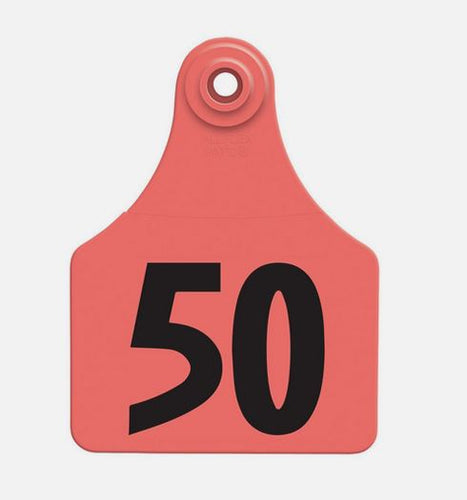 Allflex Global Large Numbered Calf Ear Tags Red