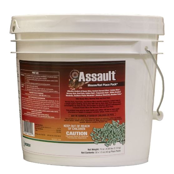 Neogen Assault Mouse and Rat Bait Place Packs (50 ct x 1.5 oz)