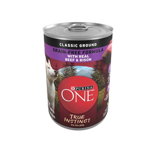 Purina ONE True Instinct Classic Ground Grain-Free Wet Dog Food Formula With Real Beef & Bison Dog Food