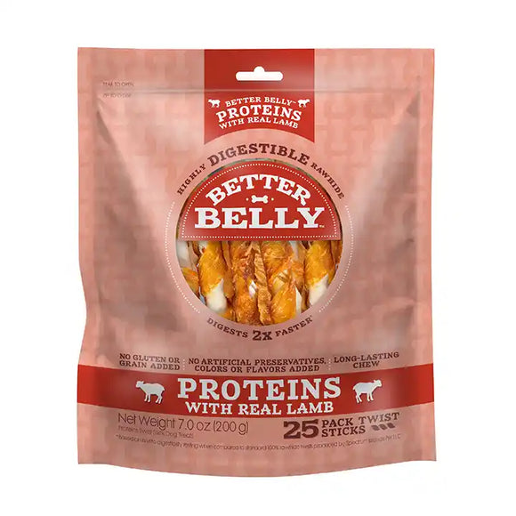 Better Belly Protein with Real Lamb Twists Dog Treats
