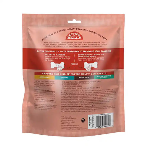 Better Belly Protein with Real Lamb Twists Dog Treats