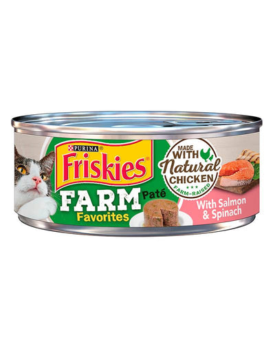 Friskies Farm Favorites Paté With Salmon & Spinach Wet Cat Food