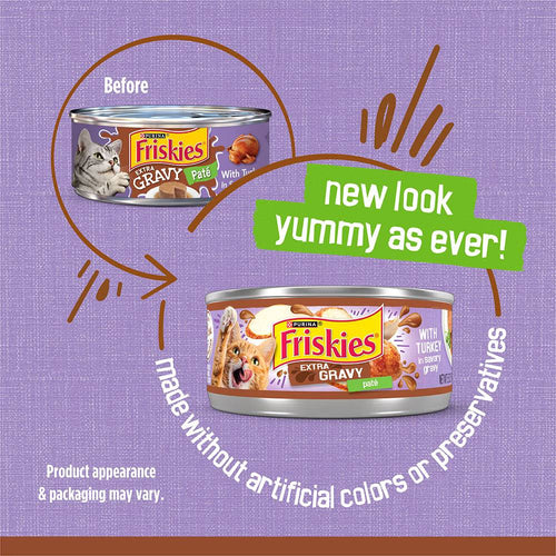 Friskies Extra Gravy Paté With Turkey In Savory Gravy Wet Cat Food