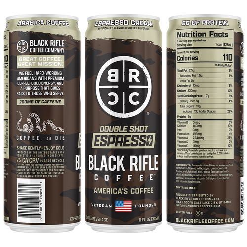 Black Rifle Coffee Ready To Drink Coffee Espresso With Cream 200 mg