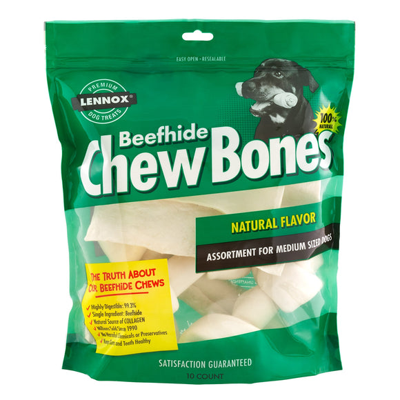 Lennox International Natural Rawhide Assorted Chewbone Dog Chews, 3 lb