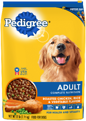 Pedigree Adult Complete Nutrition Roasted Chicken Rice and Vegetable Flavor Dry Dog Food Serving 5 Locations in OH Granville Milling Co