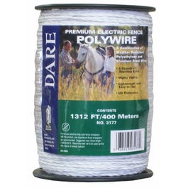 Electric Fence Wire, White, 1,312-Ft.