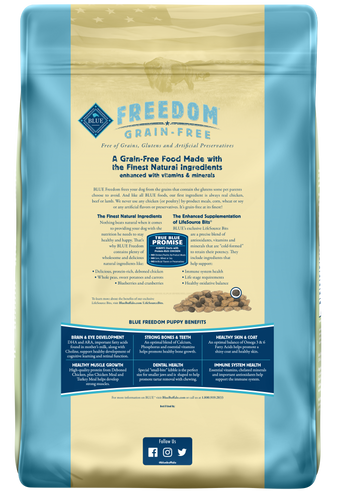 Blue Buffalo Freedom Grain Free Chicken Recipe Puppy Dry Dog Food