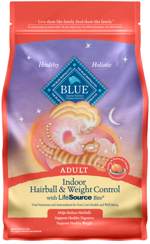 Blue weight management cat fashion food