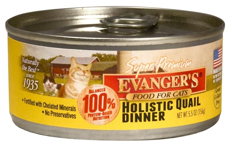 Evanger's Super Premium Holistic Quail Dinner Canned Cat Food (5.5oz
