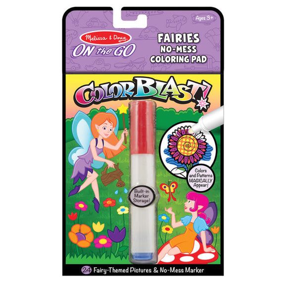 Melissa & Doug On the Go ColorBlast No-Mess Coloring Pad - Fairies (Fairies - 24 pages)