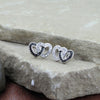 Montana Silversmiths Black Crystal Double Heart Earrings