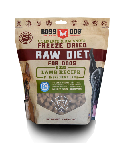 Boss Dog® Brand Freeze Dried Raw Diet Lamb Recipe for Dog