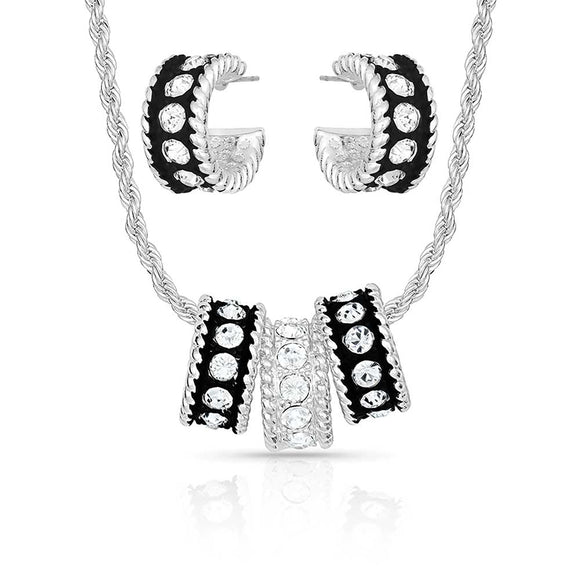 Montana Silversmiths Crystal Shine Jewelry Set (Width: 1.03