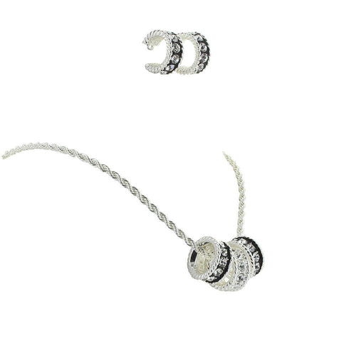 Montana Silversmiths Crystal Shine Jewelry Set (Width: 1.03, Height: 0.7, Length: 19.8)