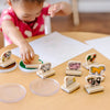 Melissa & Doug My First Wooden Stamp Set - Farm Animals (8 Wooden Stamps - 2 Washable Ink Stamp Pads)