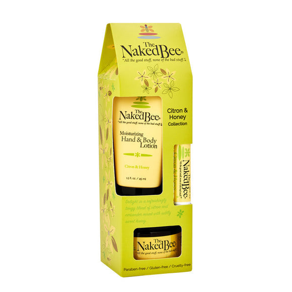 The Naked Bee Citron & Honey Gift Collection (3 Piece Gift Pack)