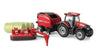 Tomy ERTL 1:64 Case IH Maxxum 145 with Round Baler and Mower Conditioner (Die-cast tractor body)