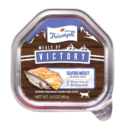 Triumph Meals of Victory Seafood Medley Wet Cat Food Cups (3.5-oz)