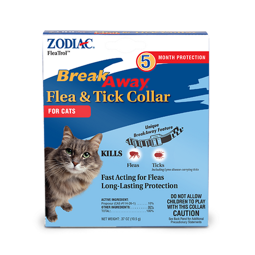 ZODIAC BREAKAWAY FLEA & TICK COLLAR FOR CATS (32 Oz.) Serving 5
