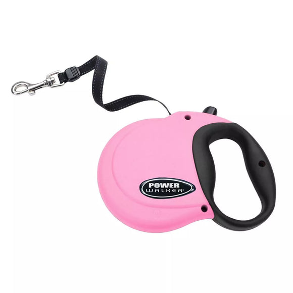 Coastal Pet Products Power Walker Dog Retractable Leash Large, Pink