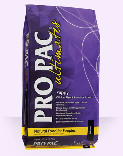 PRO PAC Ultimates Puppy Chicken Meal Brown Rice Formula 28 lb Serving 5 Locations in OH Granville Milling Co