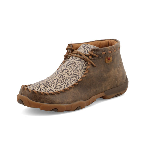 Twisted X Women's Casual Chukka Driving Moc Bomber & Nude Print