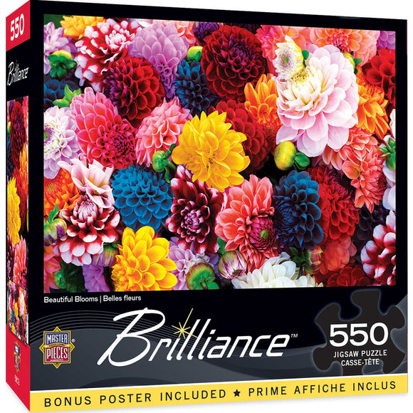 MasterPieces Brilliance Beautiful Blooms 550 Piece Puzzle (Puzzle Game, 24