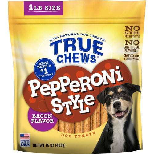 TRUE CHEWS PEPPERONI STYLE TREAT (Bacon)