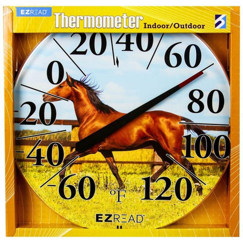 EZREAD DIAL THERMOMETER HORSE (12.5 INCH)