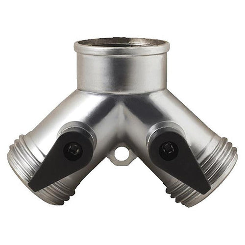 METAL 2-WAY HOSE CONNECTOR (CHROME)