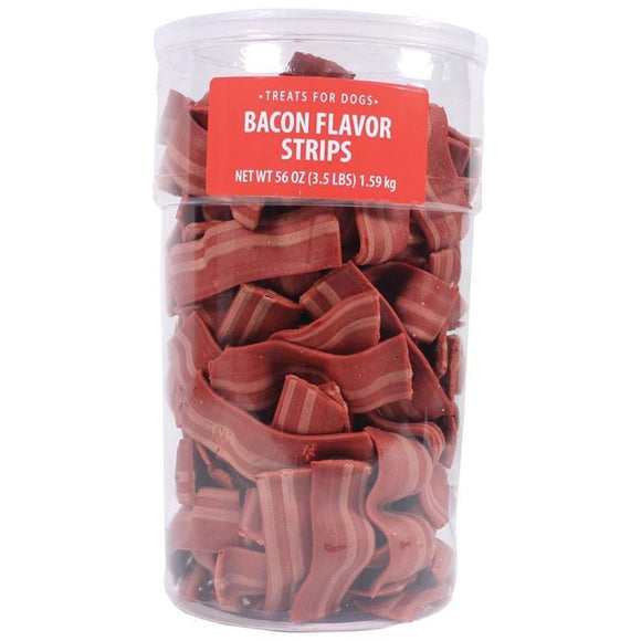 TRIUMPH WAVY BACON STRIPS DOG TREATS (56 oz)