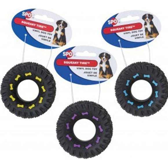 SPOT VINYL SQUEAKY TIRE (3.5 IN, ASSORTED)