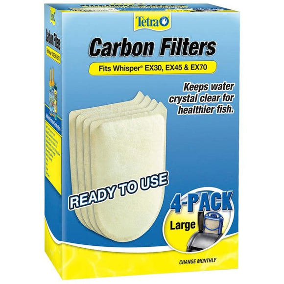 TETRA WHISPER EX CARBON FILTER CARTRIDGE (LARGE/4 PACK)