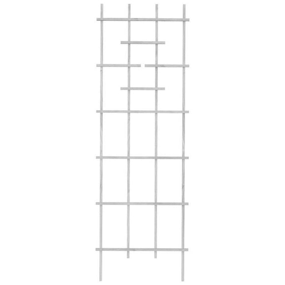 WOOD LADDER TRELLIS (72 INCH, WHITE WOOD)