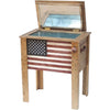 BACKYARD EXPRESSIONS RUSTIC AMERICAN FLAG COOLER (57 QT)