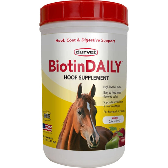 DURVET BIOTIN DAILY HOOF SUPPLEMENT (2.5 LB, APPLE)