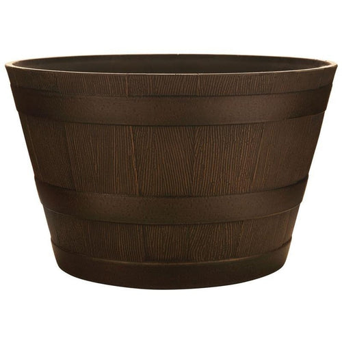 HDR WHISKEY BARREL PLANTER (15.5 INCH, KENTUCKY WALNUT)