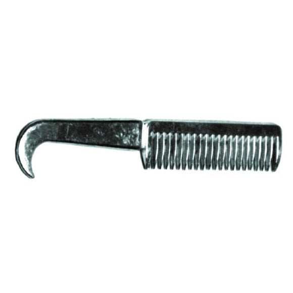 ALUMINUM HOOF PICK COMB FOR HORSES (8 INCH, SILVER)