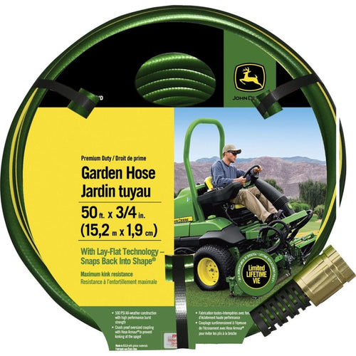 JOHN DEERE PREMIUM GARDEN HOSE (3/4 IN X 50 FT, GREEN/YELLOW)