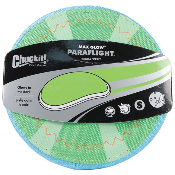 CHUCKIT! MAX GLOW PARAFLIGHT (SM, GREEN/WHITE)