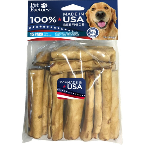 Pet Factory USA Chicken Beefhide Chip Rolls