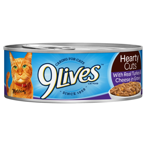 9 Lives Hearty Cuts With Real Turkey & Cheese in Gravy Cat Food