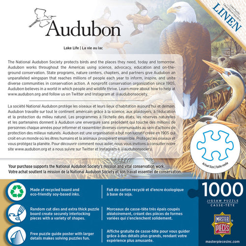 Masterpieces Audubon Lake Life 1000 Piece Puzzle (Puzzle Game, 19.25 x 26.75)
